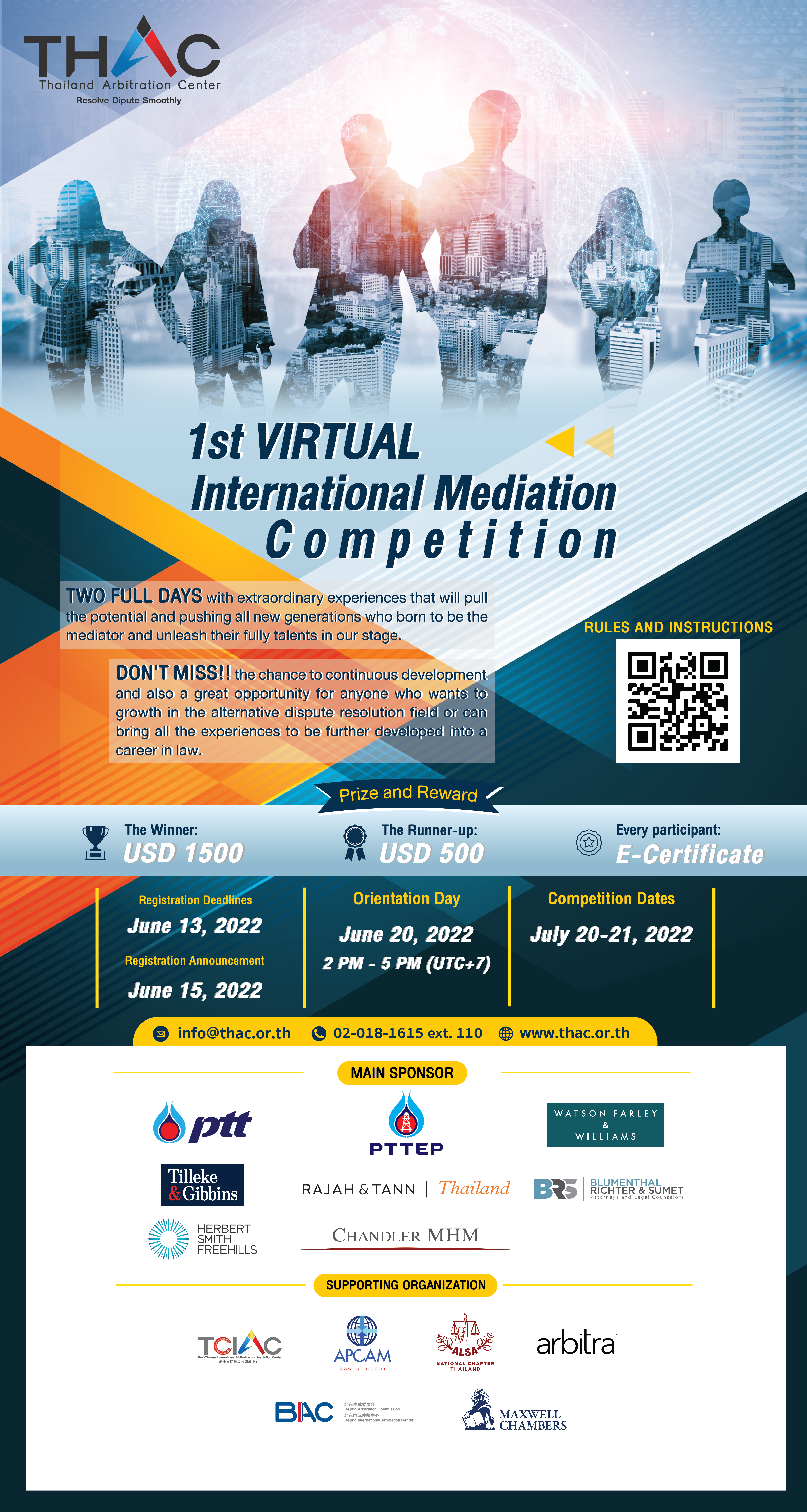 1st Virtual International Mediation Competition
